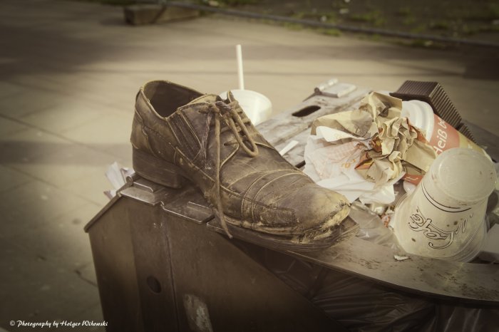 #ausgetreten #beaten #schuh #waste #abfall